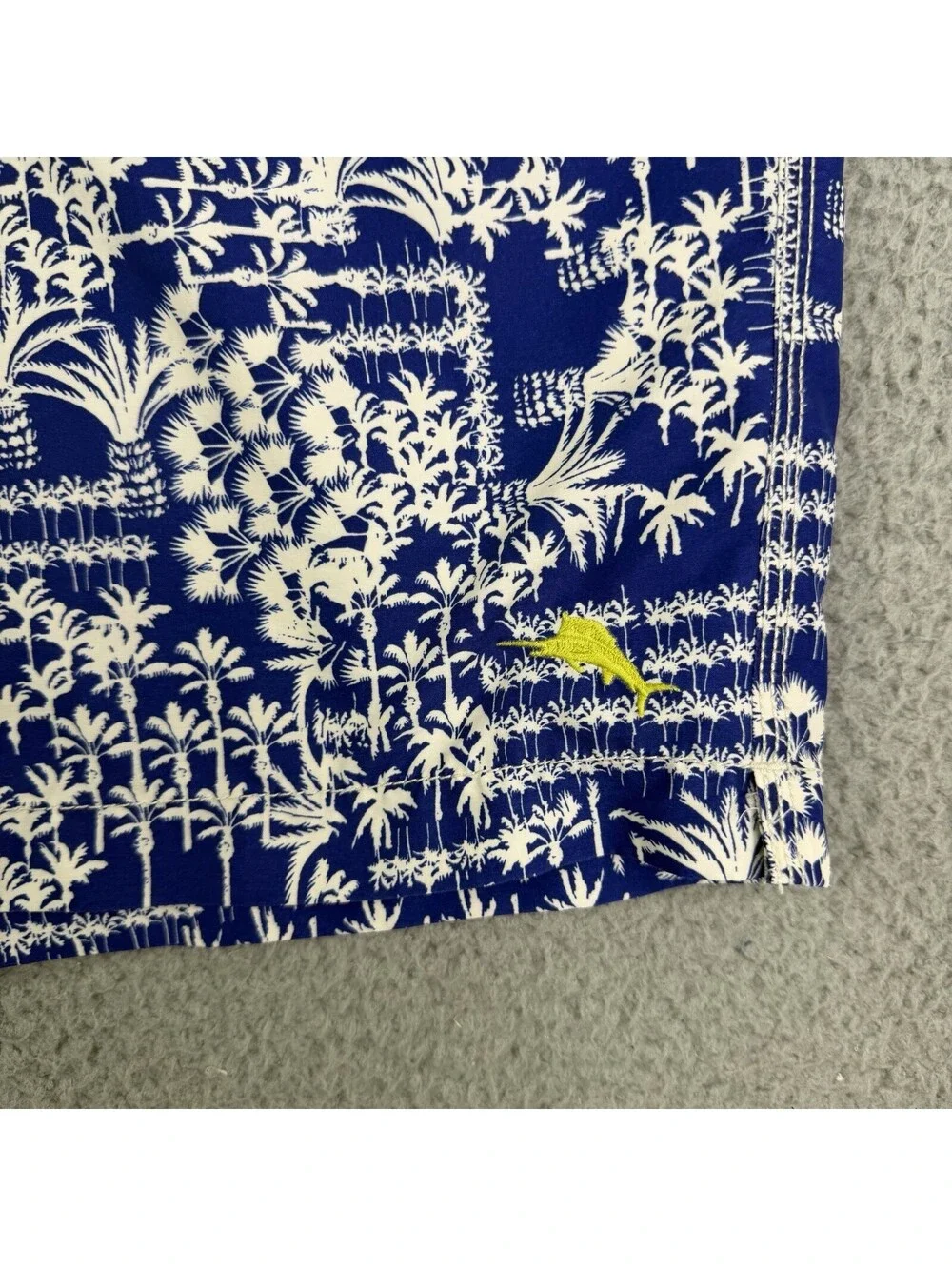 Tommy Bahama Relax Palm Trees Tropical Blue Swim Trunks Men's XL Lined